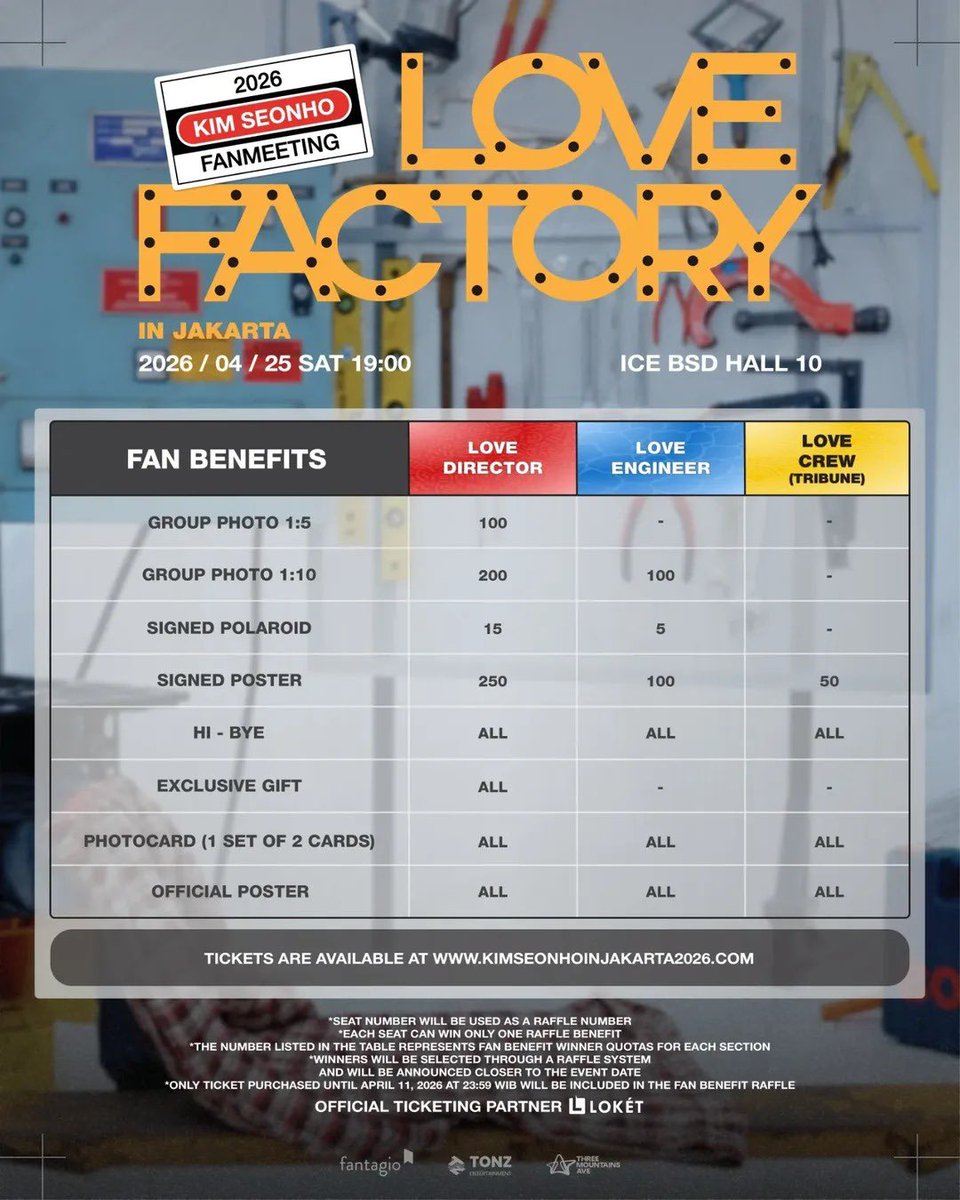‼️ JASTIP TIKET‼️- 2026 KIM SEONHO FANMEETING  in Jakarta

Fee : 300k/tiket

📍Form : bit.ly/JastipKimSeonh…
🌸Testi : bit.ly/TestimoniJastip

✅ Ditukarkan sampai fisik Tukar Fisik
✅ Berpengalaman war tiket Day6, Seventeen, Blackpink, SMtown, Coldplay dll

‼️LIMITED SLOT‼️