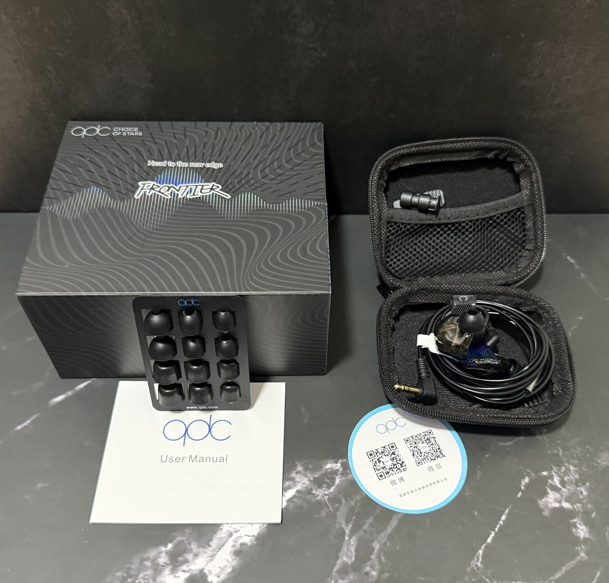 My new gear… qdc FRONTIER Next Black 高級感のある美しい筐体🥹 良い