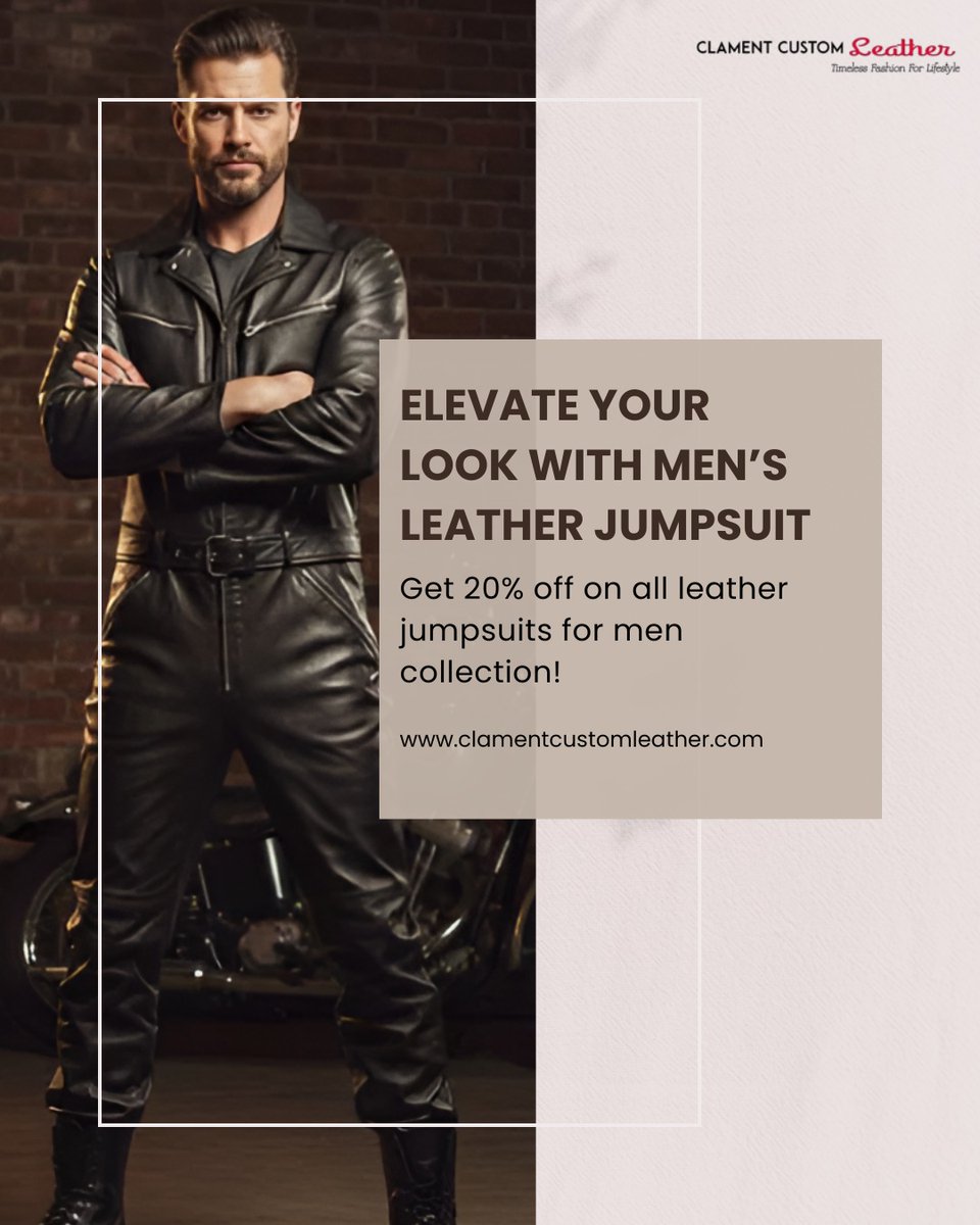 Command attention the moment you walk in.

This men’s leather jumpsuit is designed for those who don’t follow trends - they set them. 
Shop now at clamentcustomleather.com and step into confidence.

#ClamentCustomLeather #MensLeather #LeatherJumpsuit #MensFashion #LuxuryFashion