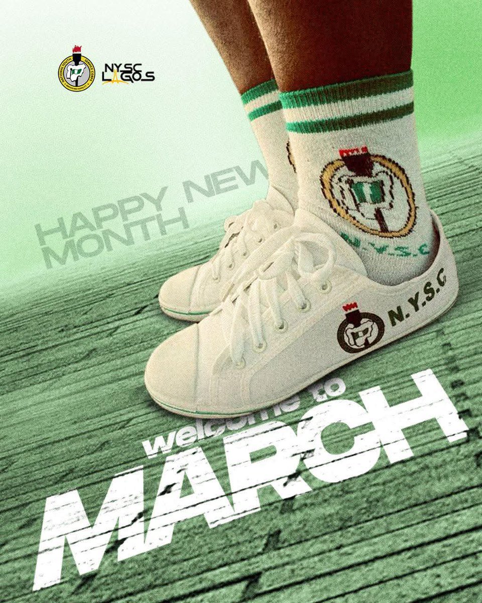 nysc360's tweet photo. Happy New Month from National Youth Service Corps, Lagos State.
Wishing you a peaceful, productive and prosperous month ahead. 🇳🇬

#HappyNewMonth #NYSC #NYSCLagos #ServiceAndUnity https://t.co/fnwdSJr7Q7