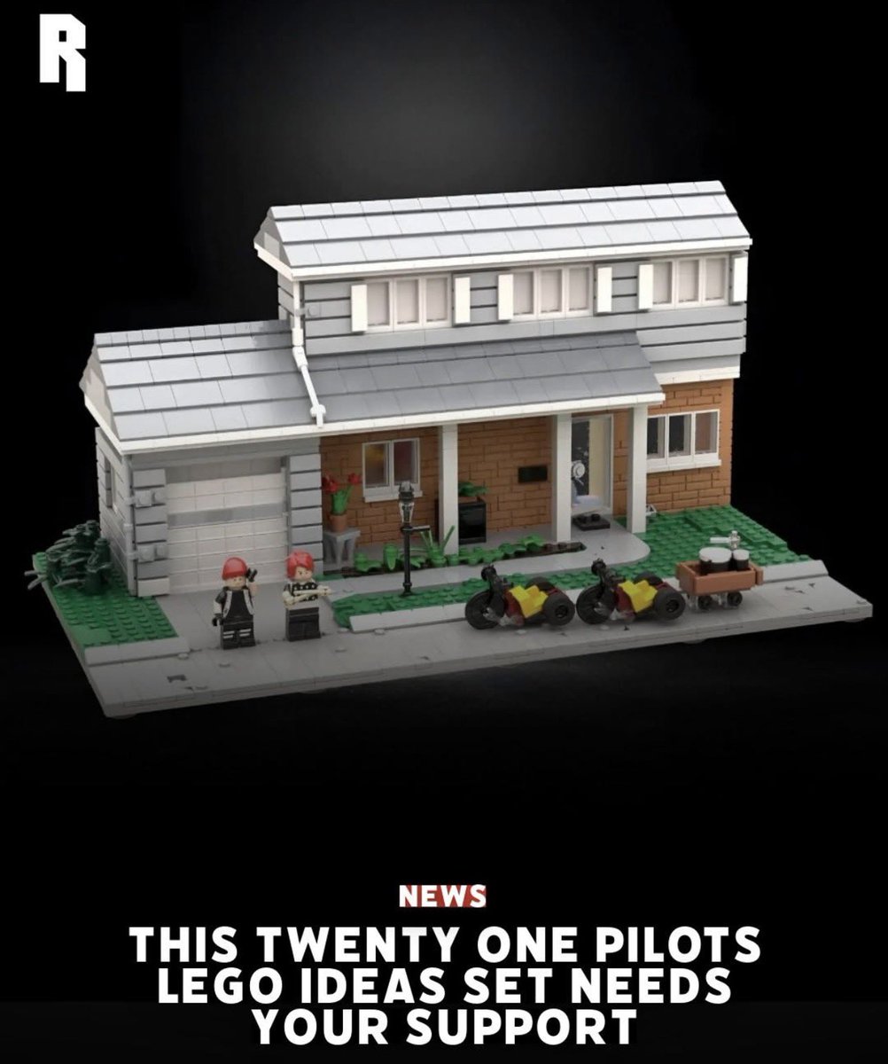 TOPMerchAlerts's tweet photo. “A fan has turned Stressed Out into a custom twenty one pilots LEGO build on LEGO Ideas, and it would be insane if it became real! 😮

The set nods to the video with unique mini-figures and play-features straight from Tyler and Josh’s world. It’s still fan-made .. but if it hits 10,000 supporters, LEGO will review it for production! 

Alt scene in LEGO form? We’re here for it.

Would you buy it? 🤔”

#TwentyOnePilots #LEGOIdeas #FanBuild
- Via Reckless Press on FB