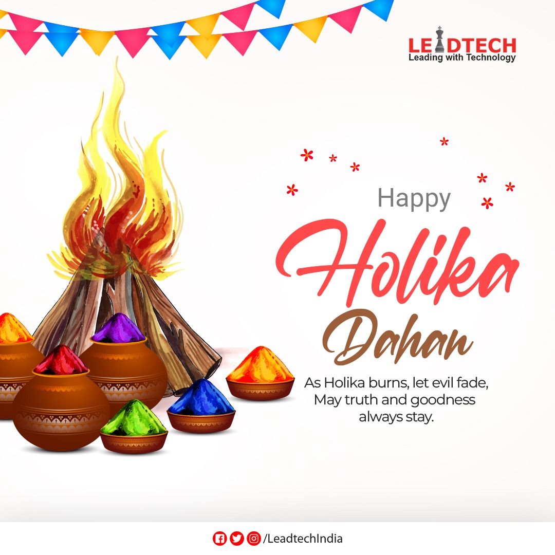 LeadtechIndia's tweet photo. 🔥 Celebrating the warmth of togetherness and the triumph of good over evil.

Wishing you a joyful and colorful Holika Dahan!

#HolikaDahan #FestivalOfColors #VictoryOfGood #HoliVibes #LeadtechIndia https://t.co/YWSXUdZKAz