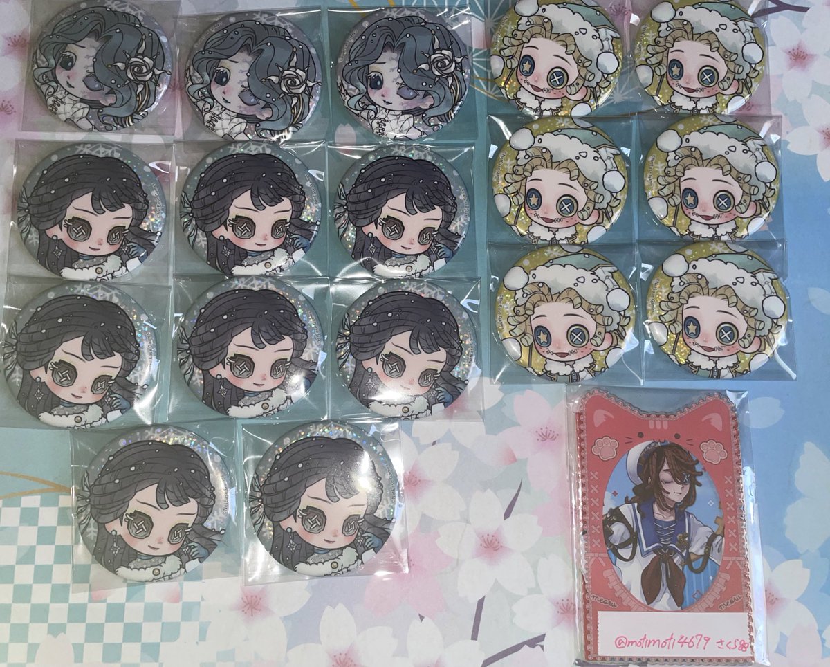 交換 譲渡】第五人格 雪まつり 缶バッジ クリアカード アクリル