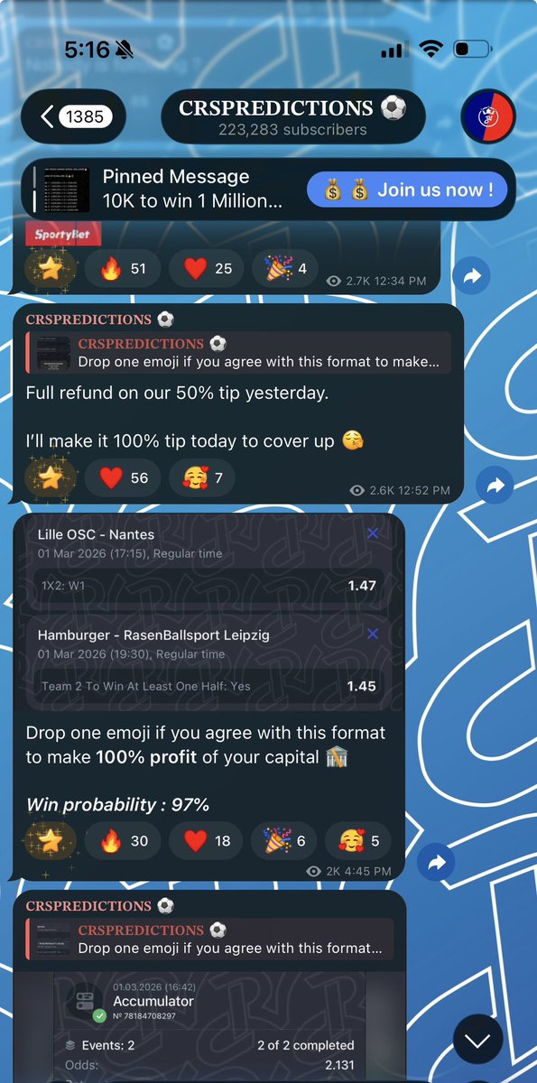 Cityrebel's tweet photo. Happy new Month brothers and sisters ❤️. As promised, 100K for 25 people. Just comment a screenshot of you joining this channel: https://t.co/DRwgQ7CFBA

Winners will be picked at random tonight 💙🦅 https://t.co/FnMinnPpKP
