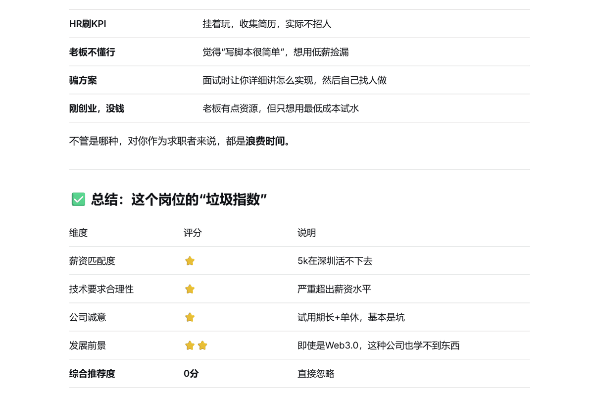 DuDoge168's tweet photo. web3岗位什么时候这么廉价了？深圳，单休，调休，5k，这些能组合在一起？！ @cz_binance @binance @star_okx @okx 你们开多少给搞区块链钱包的员工 https://t.co/yu6SyVNoB4