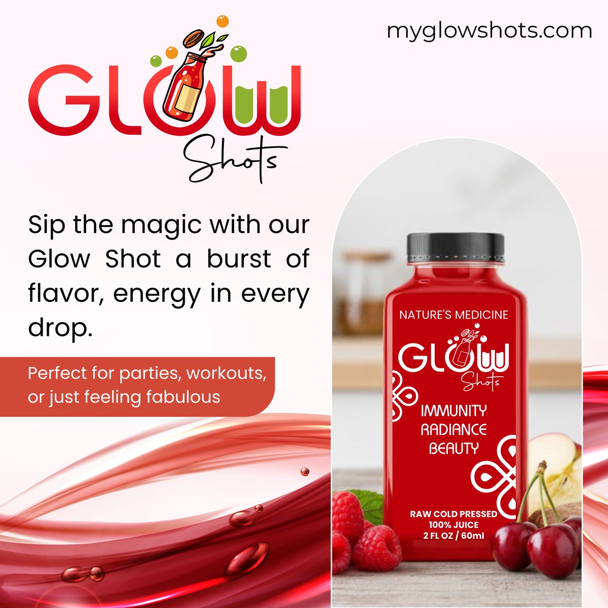 myglowshots's tweet image. ✨ Sip the magic. Feel the glow.

A bold burst of flavor &amp;amp; natural energy in every drop. Perfect for workouts, parties, or anytime you need a boost.

Raw. Cold-pressed. 100% juice.

🌐 myglowshots.com

#GlowShots #WellnessUSA #NaturalEnergy #HealthyLiving #FitnessFuel