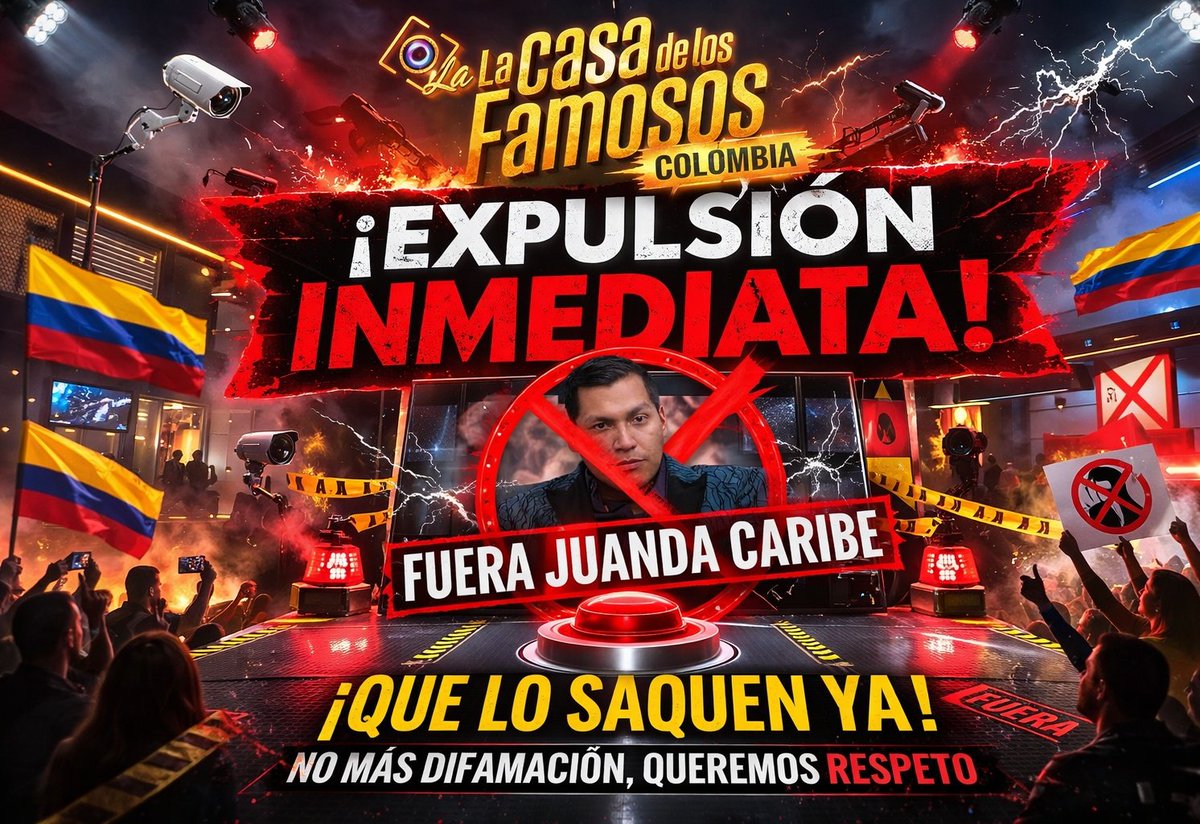 EXIJIMOS LA EXPULSIÓN DE INMEDIATO DE JUANDA CARIBE <a href="/CanalRCN/">Canal RCN</a> ❌🚫 si permiten que este personaje siga difamando, atacando a una mujer con sus supuestas legales y con la protección del mismo canal, voy a hacer que vaya un equipo que grite su expulsión #LaCasaDeLosFamososCol3