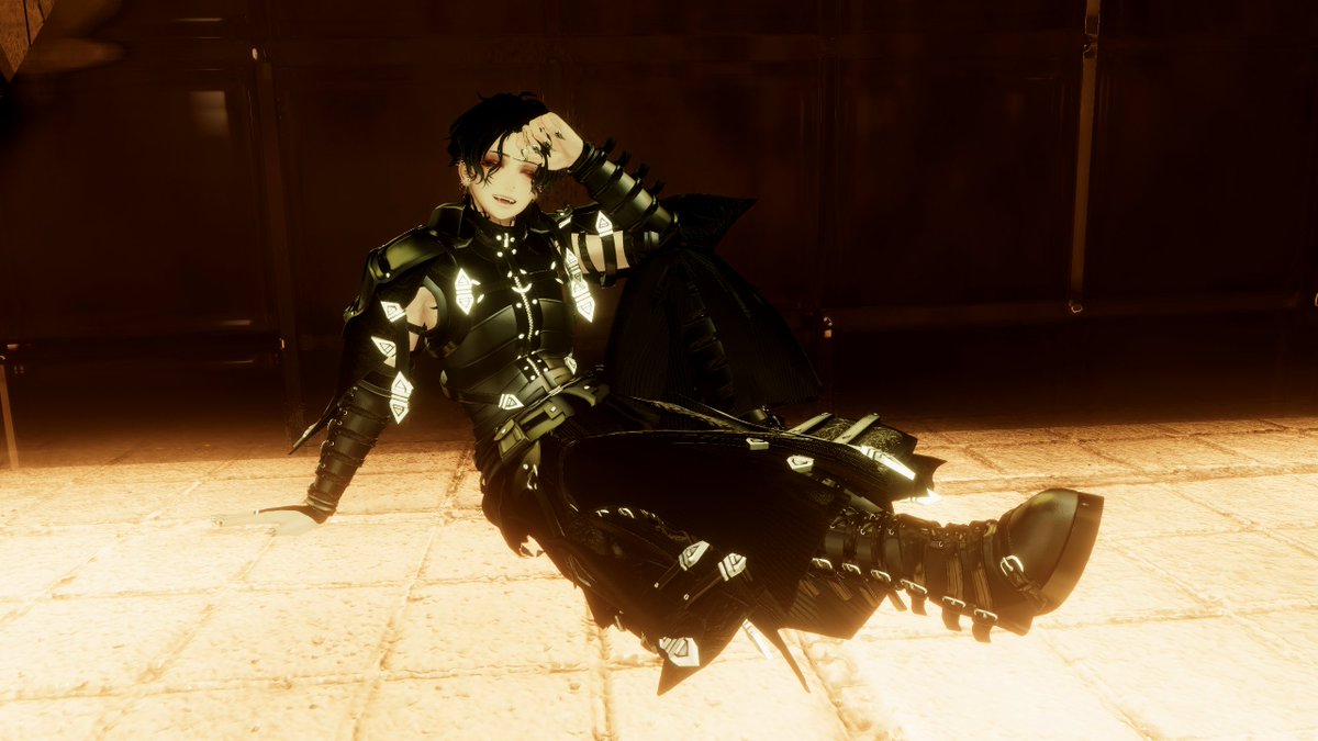 Reo_VRC_k's tweet photo. >RT
#StellarM3lt 様の新作衣装「RivetNoir」
伊依/Iyoriでテスターさせてもらいました。
男性的でクールな雰囲気がほんとにかっこいい！
パーツ次第で印象変わるのがめちゃ楽しい
動いたときのスカートの感じもいいし、
外せばシンプルにも着られるし、
ハーネスでセクシーになれるのも好き～ https://t.co/A9gpwJmaJ9