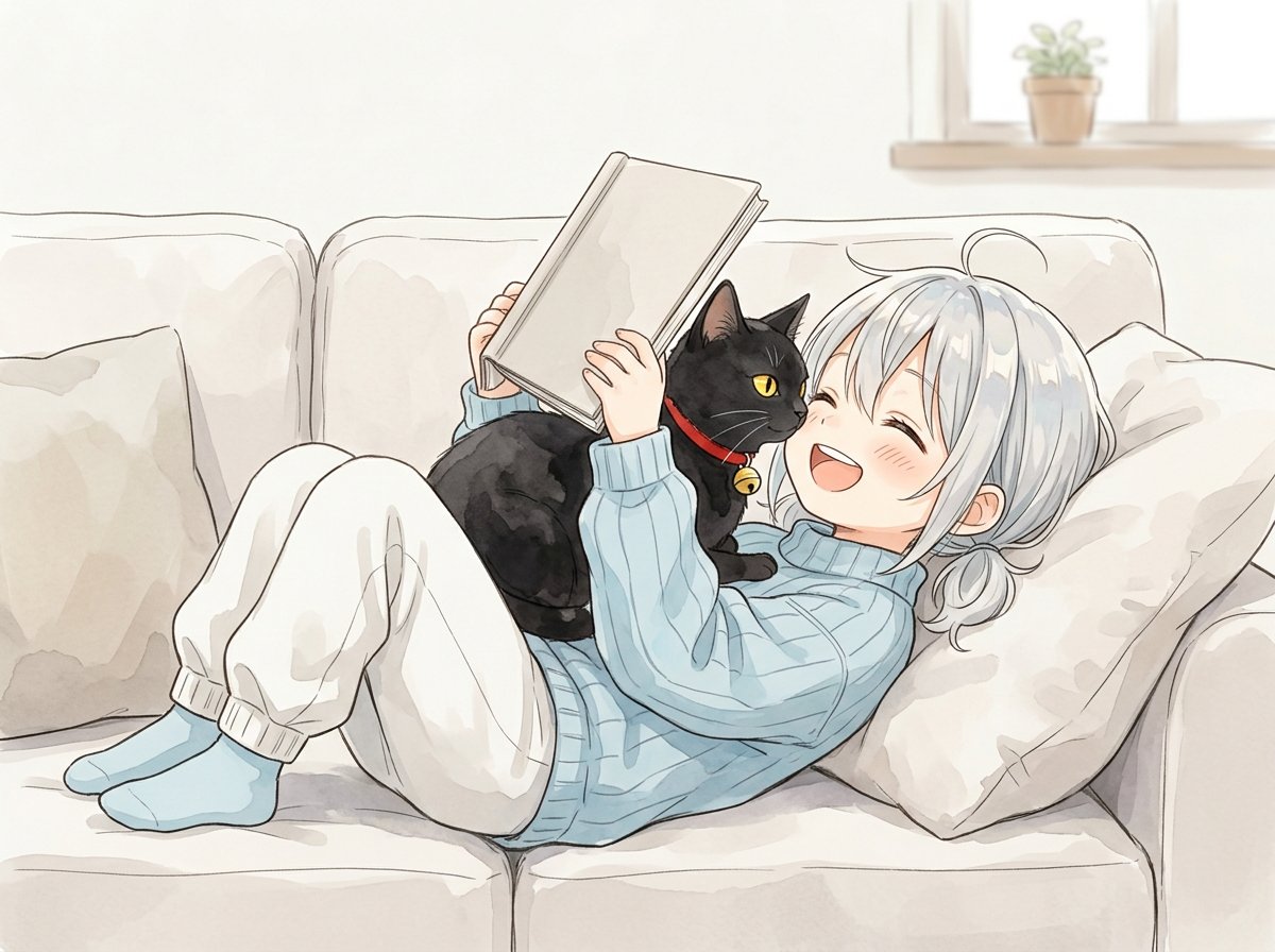 お邪魔するクロちゃん それも楽しい私ちゃん #のんクロ