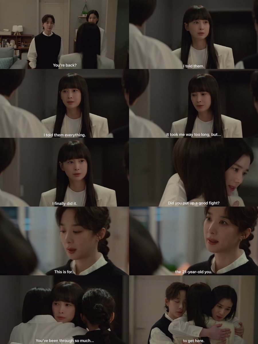 You’re back?

I told them. I told them everything. It took me way too long, but... I finally did it.

Did you put up a good fight?

This is for... the 21-year-old you. You’ve been through so much... to get here. 

#Honour #HonourEp8