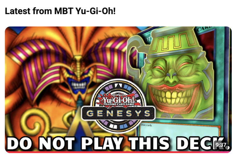 Genesys Yu-Gi-Oh! tweet media