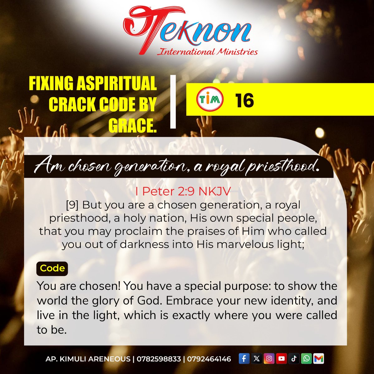 Iam choosen generation, a royal  priesthood