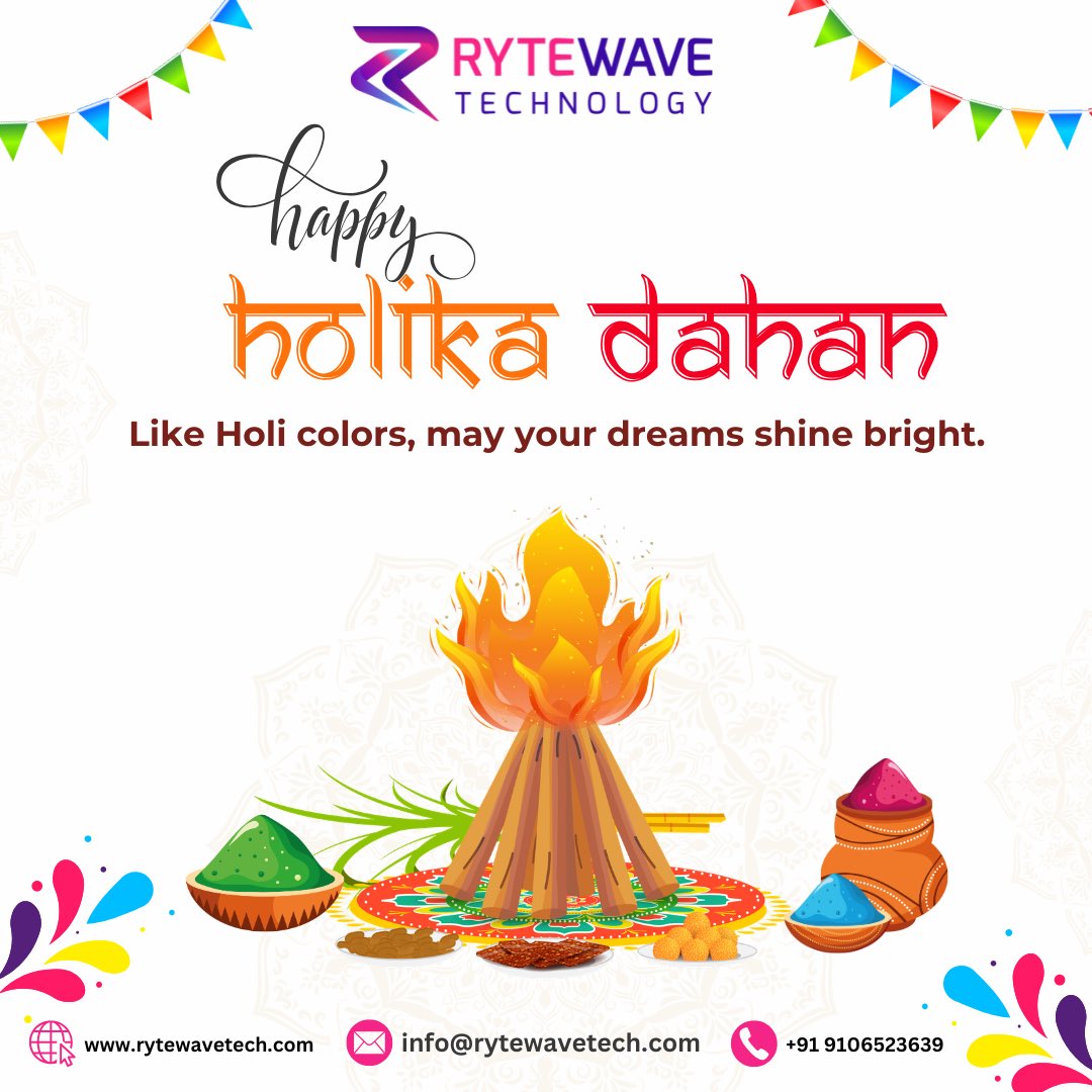 RyteWavetech's tweet photo. As the sacred fire of Holika Dahan lights up the night, may it burn away negativity, obstacles, and doubts—making space for growth, positivity, and success.

🔥 Wishing you a safe, prosperous, and joyful Holika Dahan!

Know more : https://t.co/hoKskF22rB https://t.co/SCepmEbceP