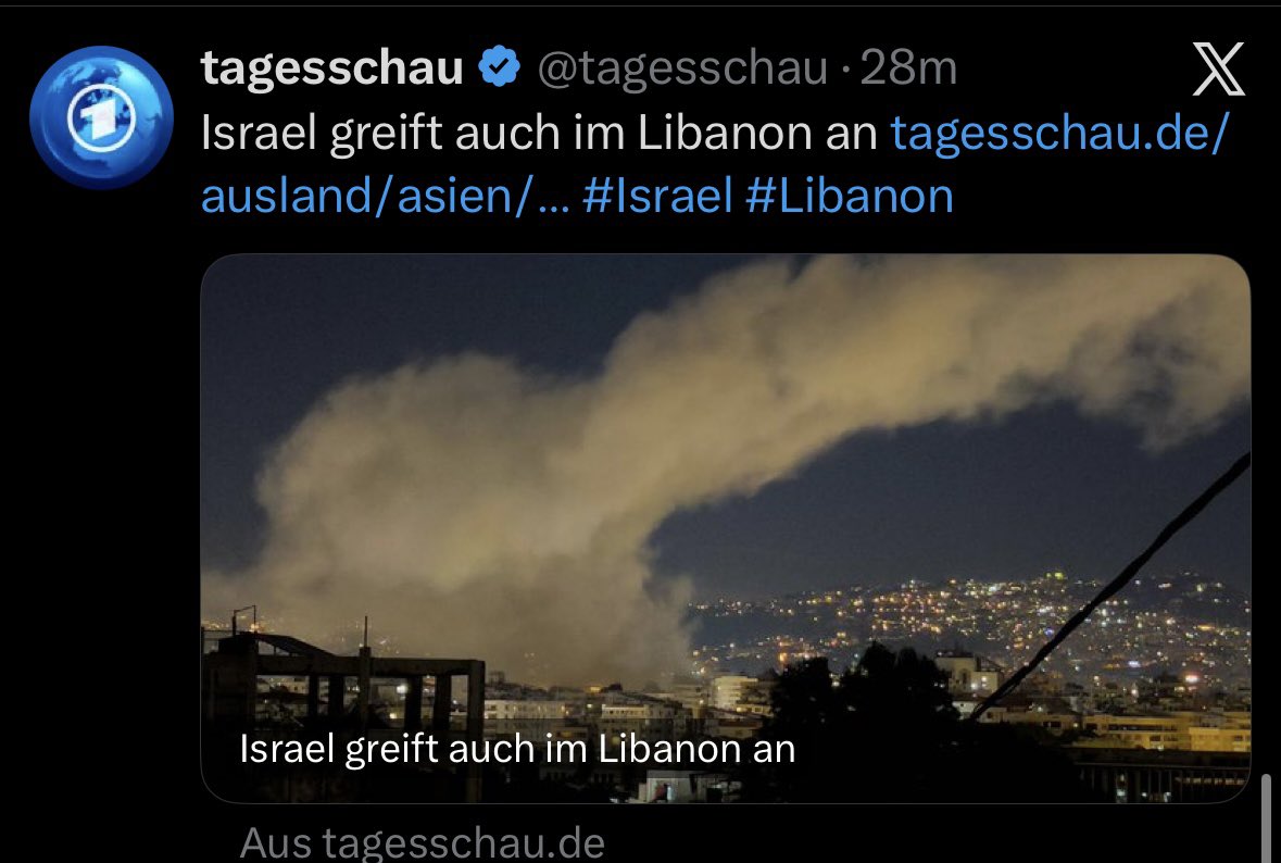 Ungebrochen der Hass der Tagesschau-Redaktion auf den Judenstaat. Im Artikel heißt es wörtlich: „Zuvor hatte die pro-iranische Hisbollah-Miliz Raketen auf Israel abgefeuert.“
Niemals in 3 Jahren die Headline: „Hisbollah greift an.“
Es trifft immer nur Israel. 
Sie hassen Juden.