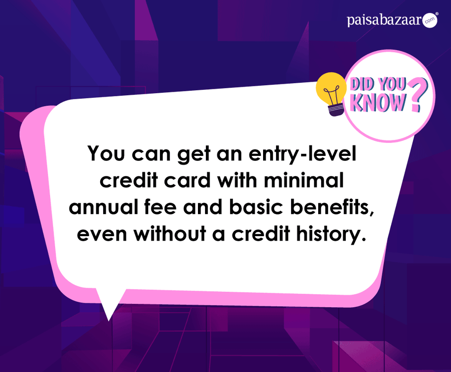 PaisaBazaar_in's tweet image. Did you know?  
You can get an entry-level #CreditCard with low fees and basic benefits, even without a credit history. Some issuers offer these cards to new-to-credit individuals, so choose a card that suits your eligibility and needs.  
#CreditCardTips #FinancialAwareness