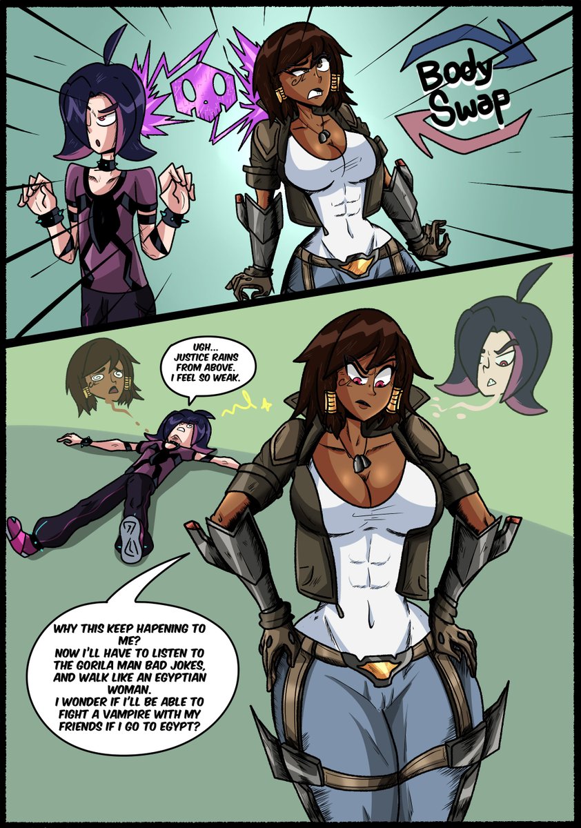 Mc_swap65156's tweet photo. Phara body swap just because i can.. I mean something got in their minds that caused Amani and Phara swap bodies, who know what could cause this,
#bodyswap #tg #phara #Overwatch #Overwatch2 #OverwatchFanart #maletofemale #soulswap https://t.co/drlQ5cm0MS