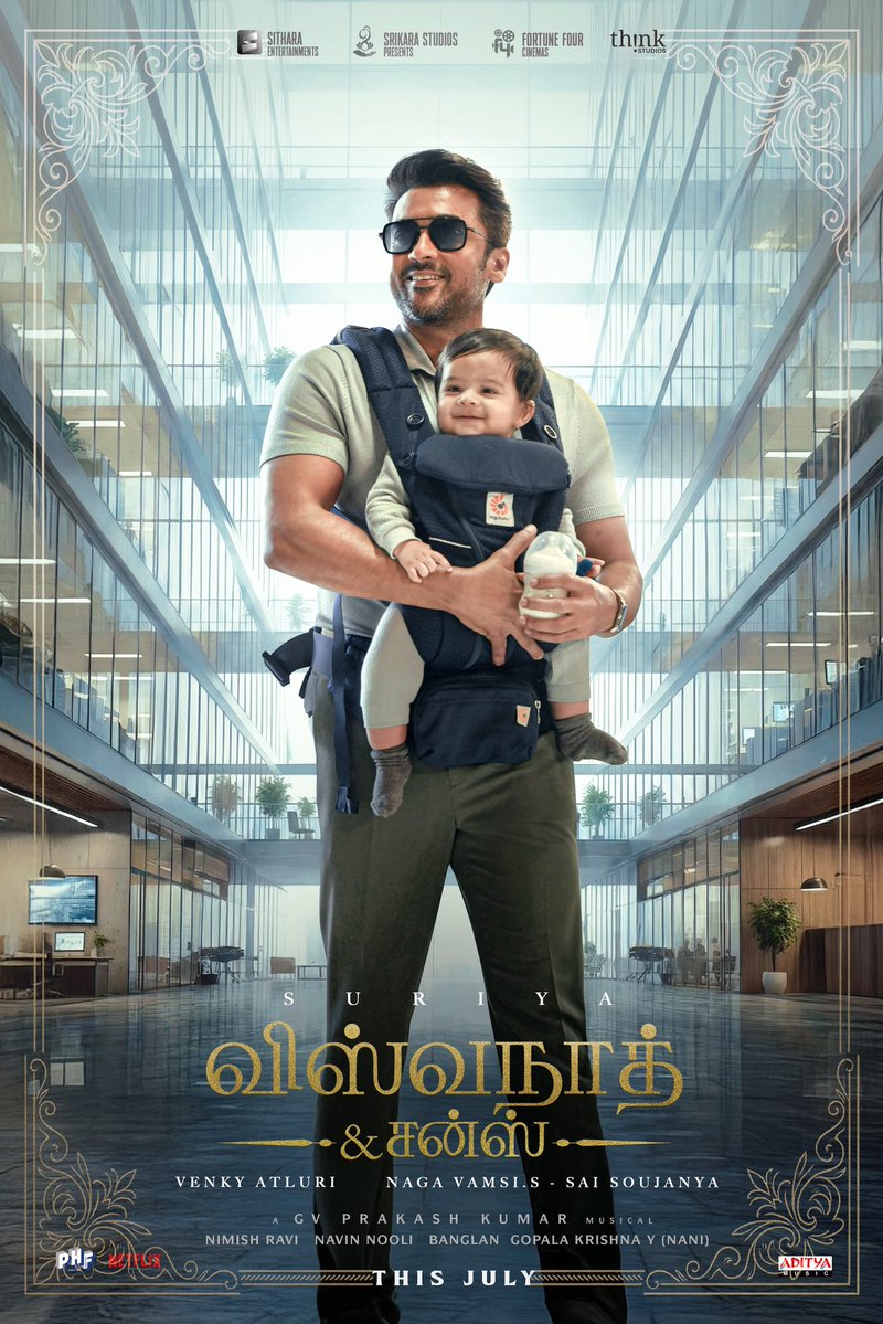 Power in his presence. 🔥
Warmth in his embrace.🤍

Bringing back the vintage magic of <a href="/Suriya_offl/">Suriya Sivakumar</a> in a heart-touching family spectacle. 🤩

#VishwanathAndSons ~ The biggest family drama of the year arrives this July. 🫶🏻

#VenkyAtluri <a href="/_mamithabaiju/">Mamitha Baiju</a> <a href="/realradikaa/">Radikaa Sarathkumar</a> <a href="/TandonRaveena/">Raveena Tandon</a>
