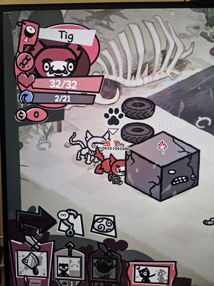 Primer combate tig con un millón de ataque, este cabron es el one punch cat #mewgenics
