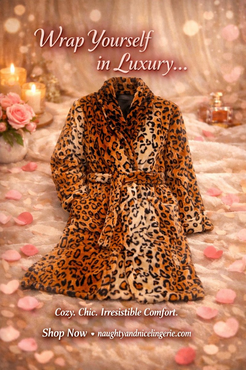 🐆 Bold. Wild. Unapologetic.

Step into your power with the BeWicked Leopard Robe — where fierce meets irresistible.

Perfect for:
🔥 Romantic nights
🔥 Glam mornings
🔥 Confidence boosts anytime

🛒 Grab yours now:
naughtyandnicelingerie.com/product/leopar…

Dare to be unforgettable.