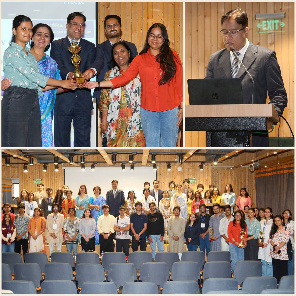 ICWA_NewDelhi's tweet image. The Hindu College in partnership with ICWA organized a #National Conventional #Debate Competition on the theme of ‘Indian Foreign #Policy’ at the Hindu College @hinducollege_du, New Delhi, on 25 February 2026. Dr. Athar Zafar @Atharzafar1, SRF, represented ICWA in the programme.