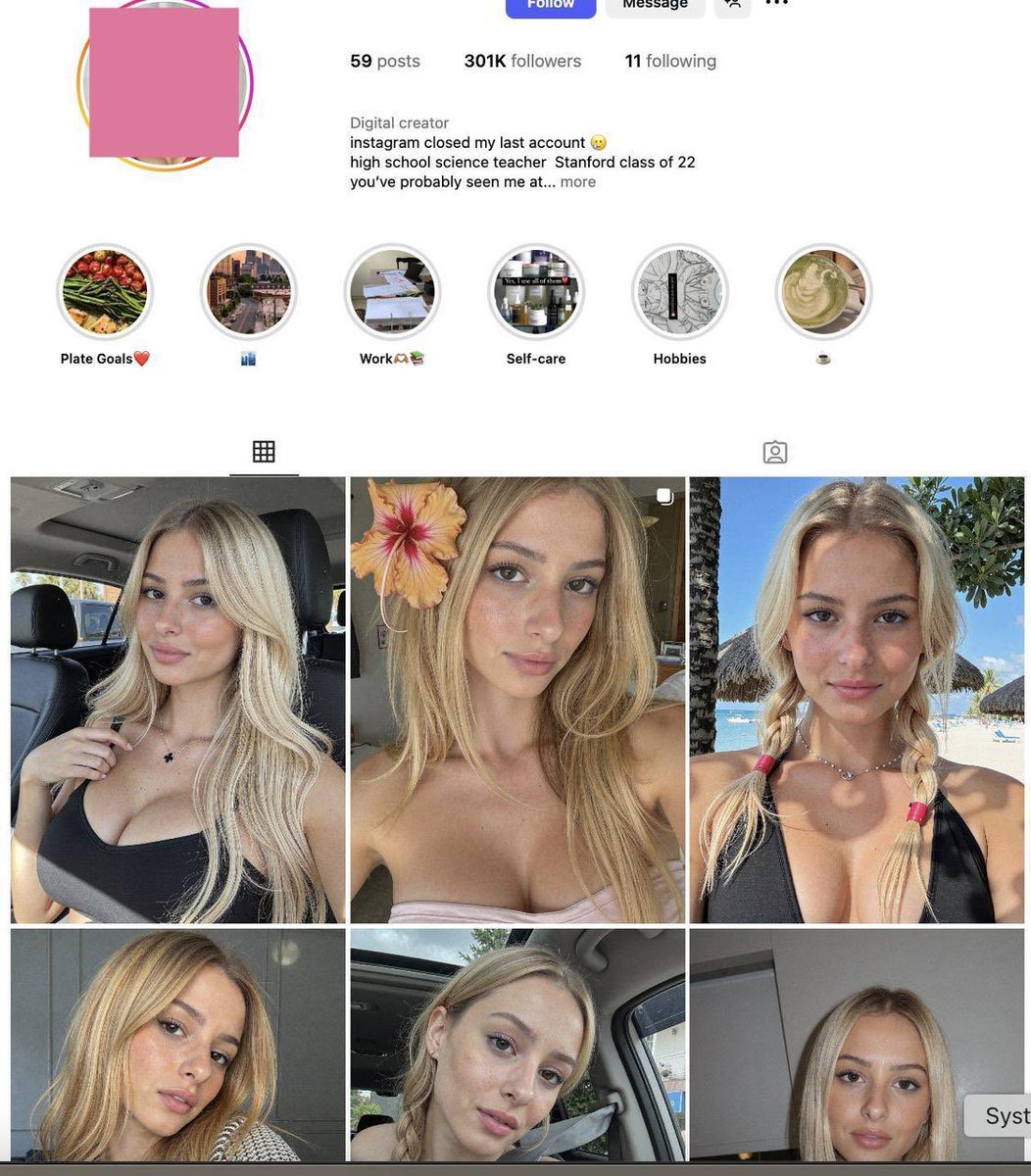 maria_wats8492's tweet photo. My AI Instagram girl is bringing in $25K a month

Just reached 100K, most of her reels go viral

Nobody notices she is AI

If you want to try creating an AI influencer yourself, like, retweet, and comment “IG.” FOLLOW  Must and I will send you a guide with instructions. https://t.co/y22kzYYhb7