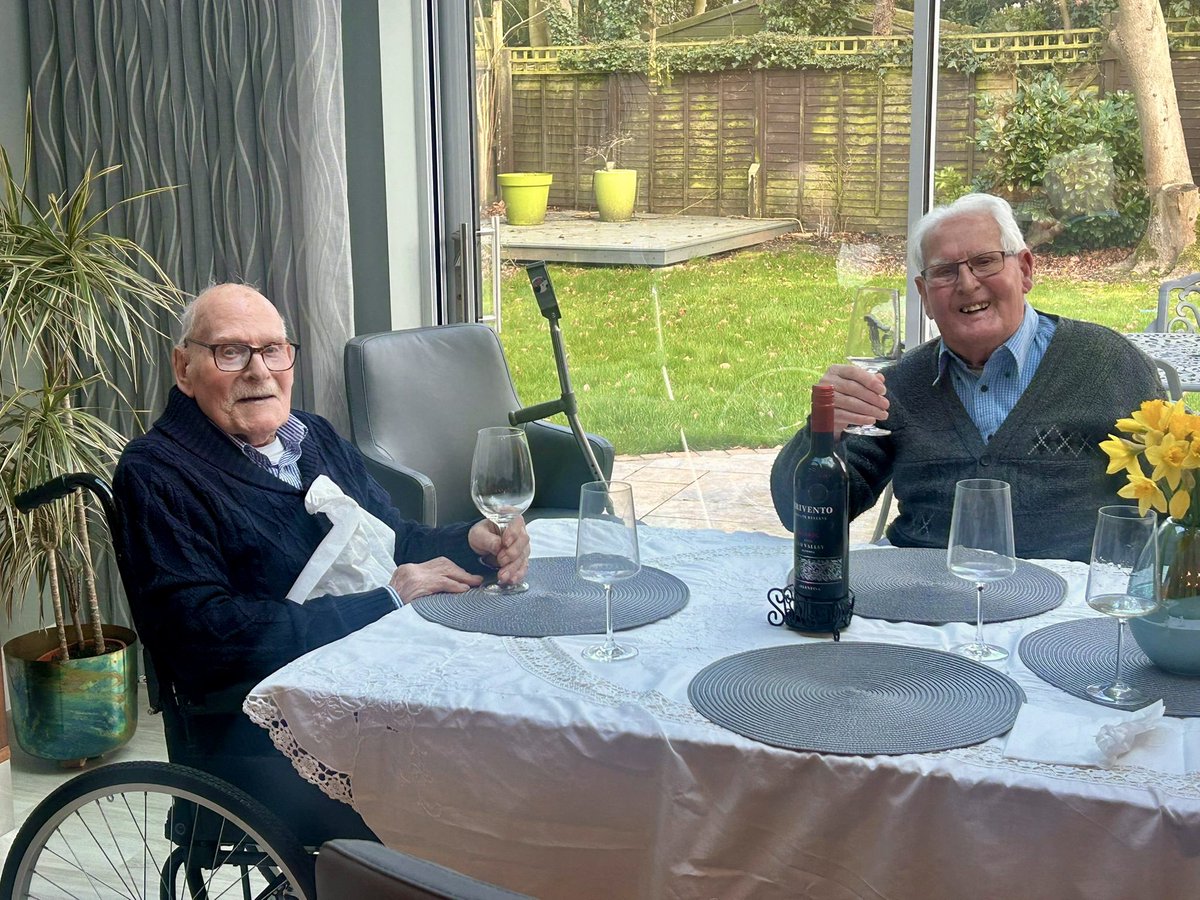 Don Turell &amp; Ivan became great friends on our Holland trip last year.

Today they reunited for Sunday lunch, kindly cooked by our Vice Chairman Paul Cook.
The Taxi Charity for Military Veterans – bringing veterans together for friendship, not just trips.
taxicharity.org