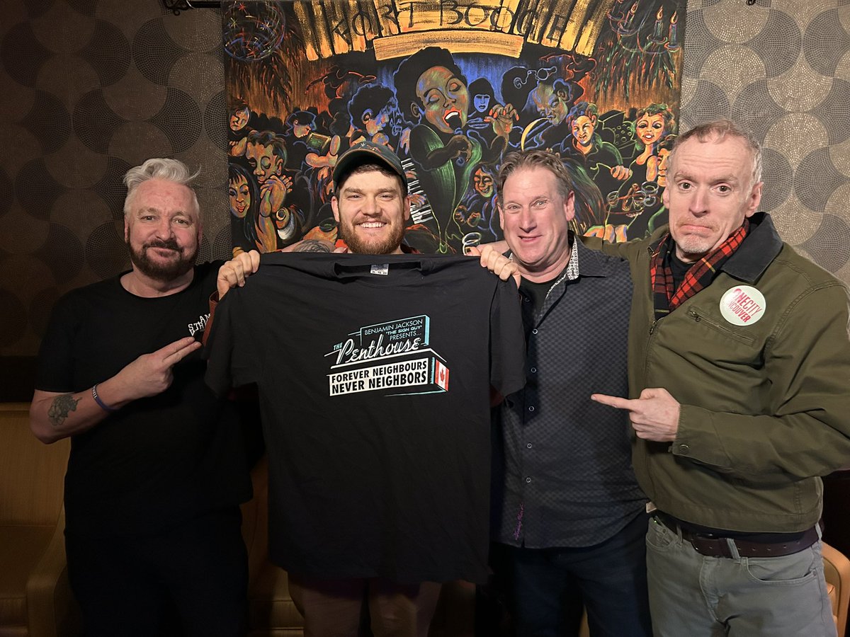 TheAaronChapman's tweet photo. Coming up 9pm PST on @Sportsnet650 it’s the latest Chat Room at Tyrant Studios. Guests @alekspaun @Komaniecki_R. @amidolenz and Dr. Sport himself! 
Plus we end with a toast to the late great Jim Robson from his Chat Room appearance last year.
From High above the @ThePenthouse604 https://t.co/D0XEaDwFiK
