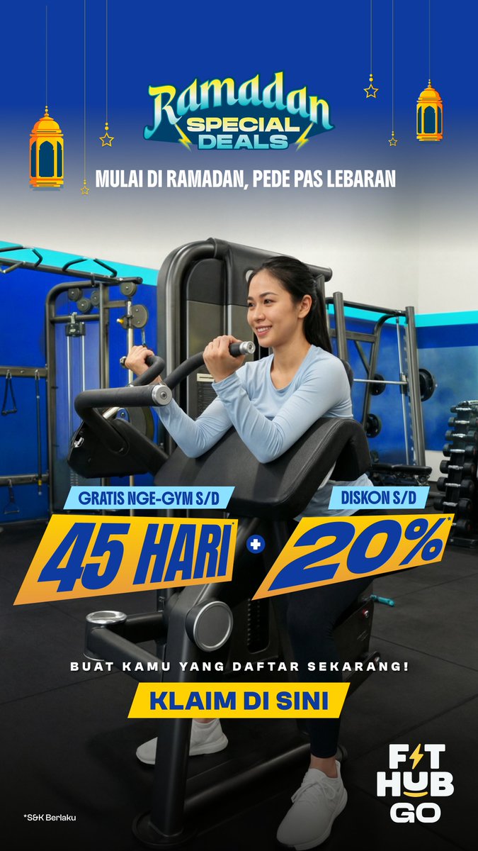 PROMO RAMADAN DI FIT HUB GO!😍

GRATIS NGE-GYM HINGGA 45 HARI + DISKON HINGGA 20%

PROMO TERBATAS‼️
KLAIM DISINI SEKERANG⬇️
fithub.id/free-trial/v3/…