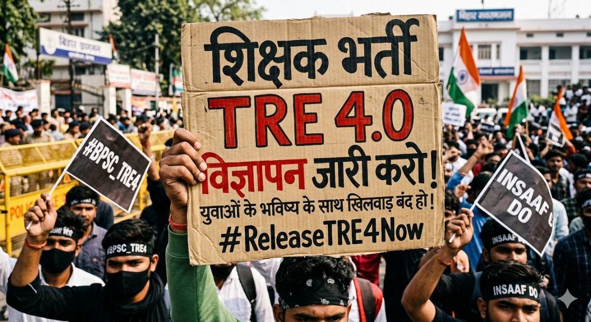 Sikshasarthi's tweet photo. एक-एक दिन भारी पड़ रहा है।
युवाओं का सब्र टूट रहा है।
अब तो फैसला लीजिए।
@NitishKumar
#ReleaseTRE4Now
@BiharEducation_ @Jduonline @samrat4bjp @sunilkbv @VijayKrSinhaBih https://t.co/4IsYsSaCkd