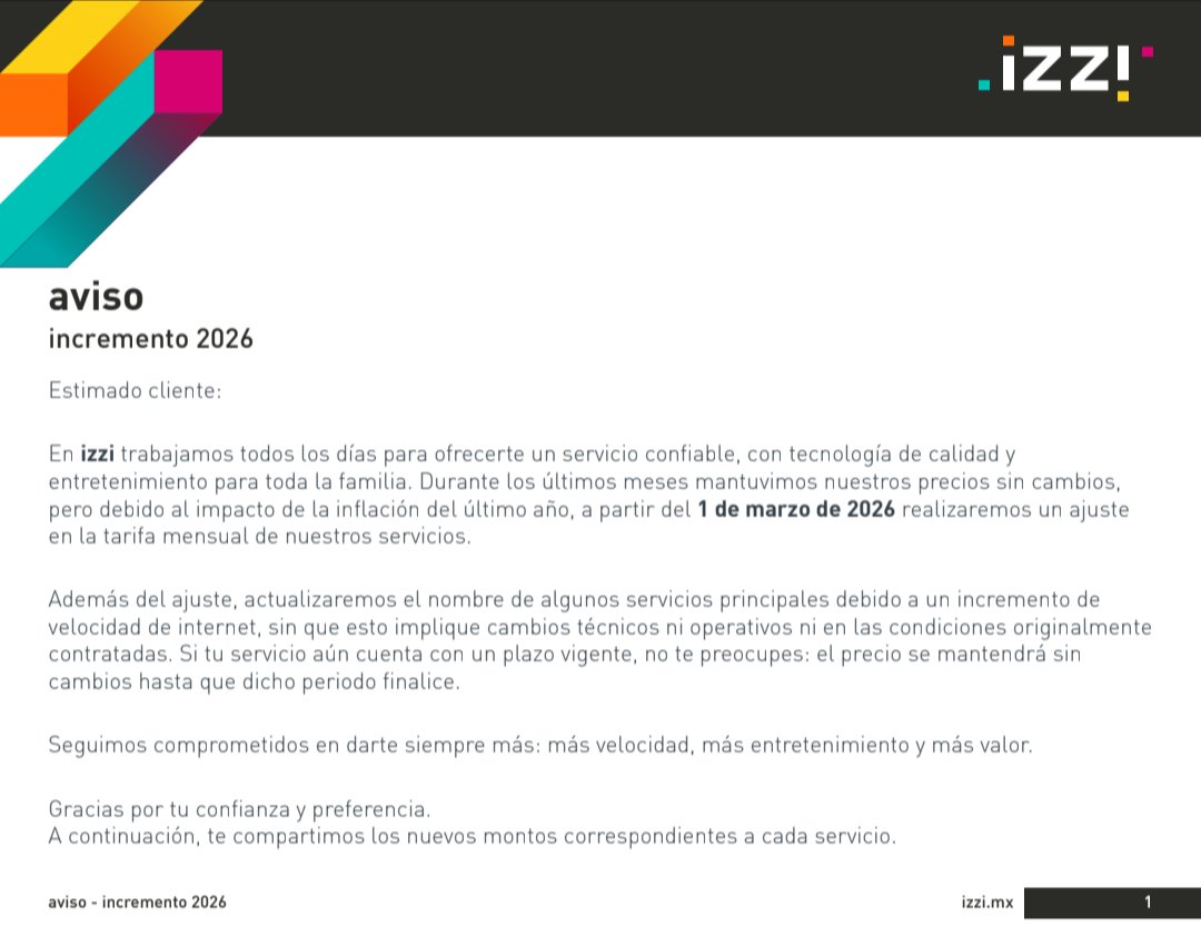 Davaluxor's tweet photo. Telmex subiendo sus velocidades gratuitamente mientras que @izzi_mx anuncia un incremento de $30 pesos a todos sus paquetes a partir de hoy.  @SupportLTE @tvporcable @IsraelQDigital @hectorslimseade https://t.co/RxBt5mX8wO