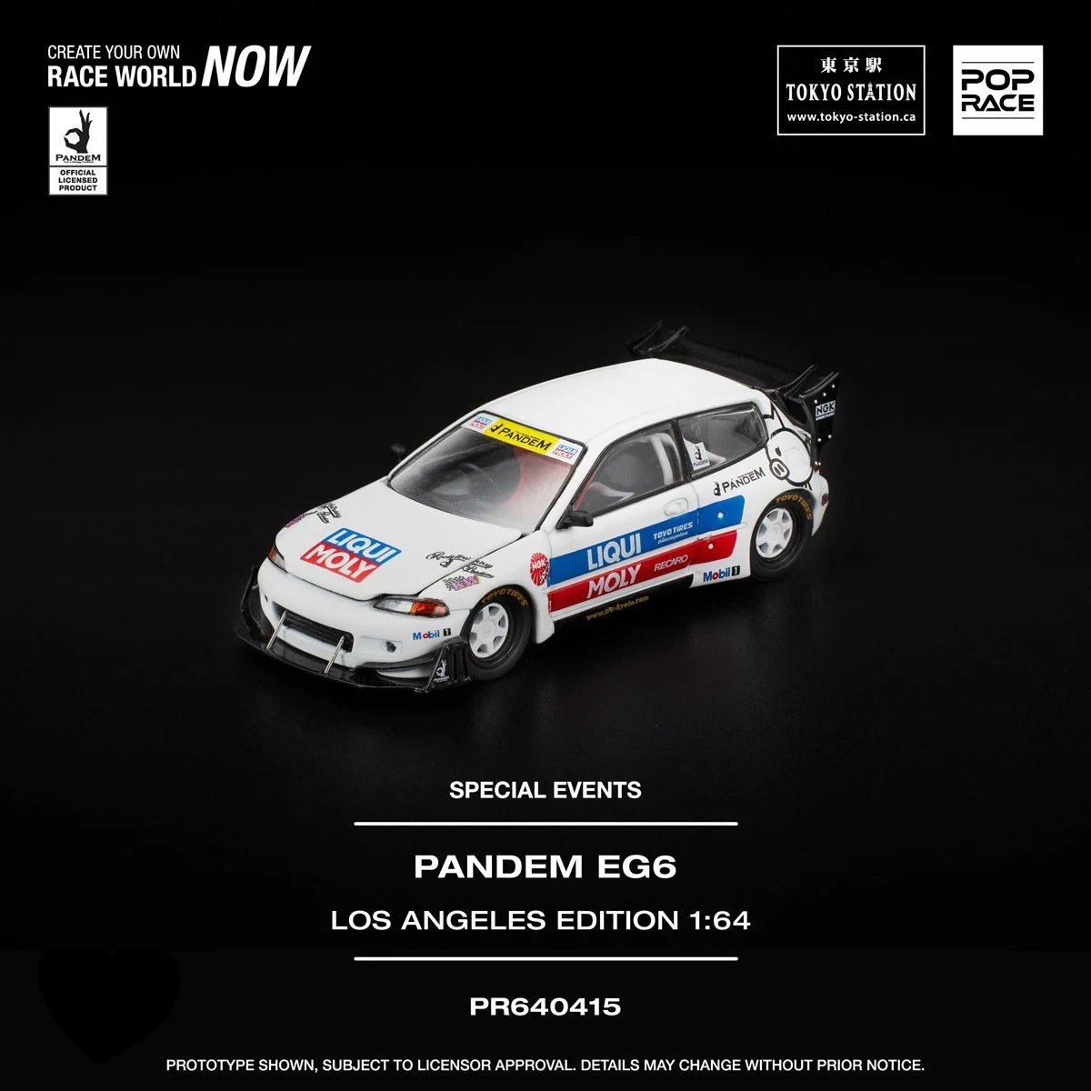 hobbysearch_mc's tweet image. 【ミニカー予約】POP RACE(ポップレース)
1/64 パンデム EG6 ホワイト LA限定エディション
予約開始です！→ 1999.co.jp/11347435
PANDEMワイドボディ シビック EG6の海外イベントモデルが登場！
#EG6 #Civic #Pandem