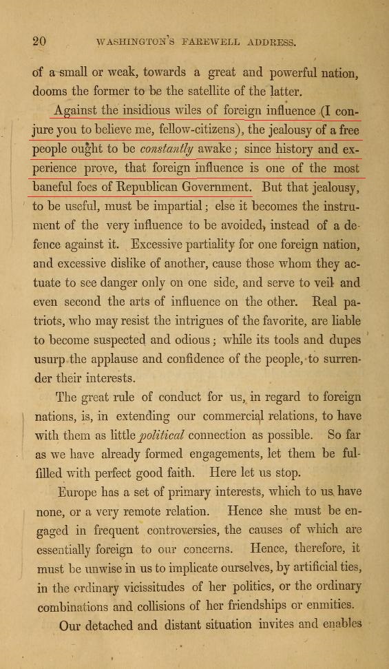 XXRafferty's tweet image. The source of the control might surprise him, but George Washington clearly predicted what's happening.
#AIPACFury