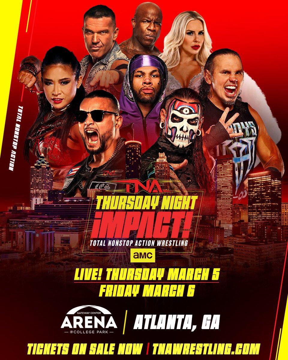 thejudasicarus's tweet image. MARCH THE MONTH OF
SINNER &amp;amp; SAINT 
This coming Thursday/Friday 
March 5/6
Atlanta, GA

#Nosleep #Sstayup 
@ThisIsTNA @AMC_TV 

tnawrestling.com/events