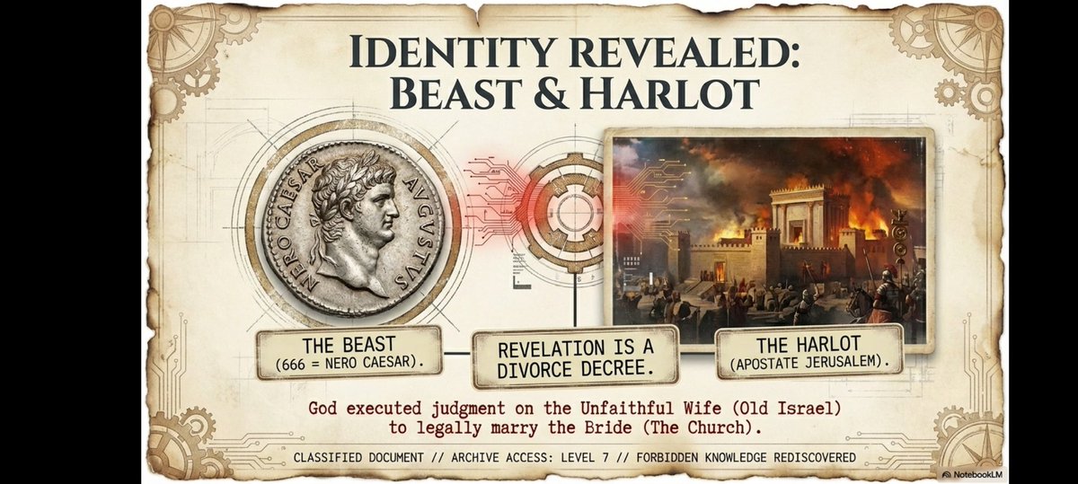 BryanBeloved's tweet photo. I don't actually believe Nero was the Antichrist.... Sometimes it's hard to get these slides accurate because the software is so resistant to the truth.

There were three other Jewish priests that actually fulfilled the Antichrist role... Second Ezra's makes it very clear that biological Israel is not to inherit God promises... He transferred those to the church.