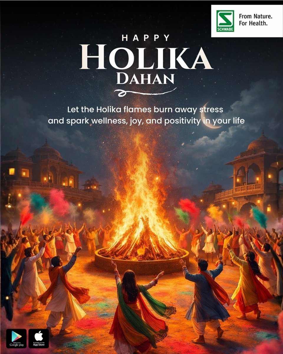 May the warmth of the festival bring you inner peace, and the light of the flames bring you everlasting wellness.​
​Happy Holika Dahan!​
​
#SchwabeIndia #HolikaDahan #HealthyLifestyle #GoodHealth #Festivals