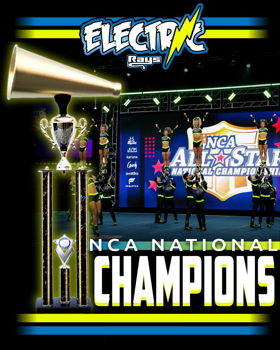 YOUR LARGE INTERNATIONAL OPEN COED LEVEL 6 2026 NCA NATIONAL CHAMPIONS, THE STINGRAY ALLSTARS ELECTRIC !! ⚡️