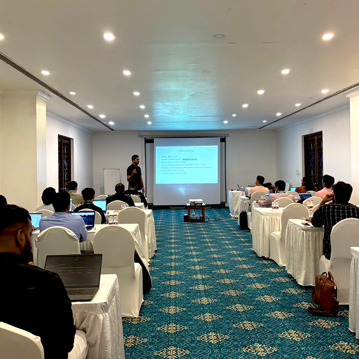AlteredSecurity's tweet photo. Weâre live at @nullcon Goa 2026.
Our training on Cloud Red Team Tactics for Attacking and Defending Azure - Beginnerâs Edition has officially begun.
Three days of hands-on labs, real-world Azure attack paths, and practical defense strategies ahead.
#NullCon #RedTeam #AzureSecurity #AlteredSecurity