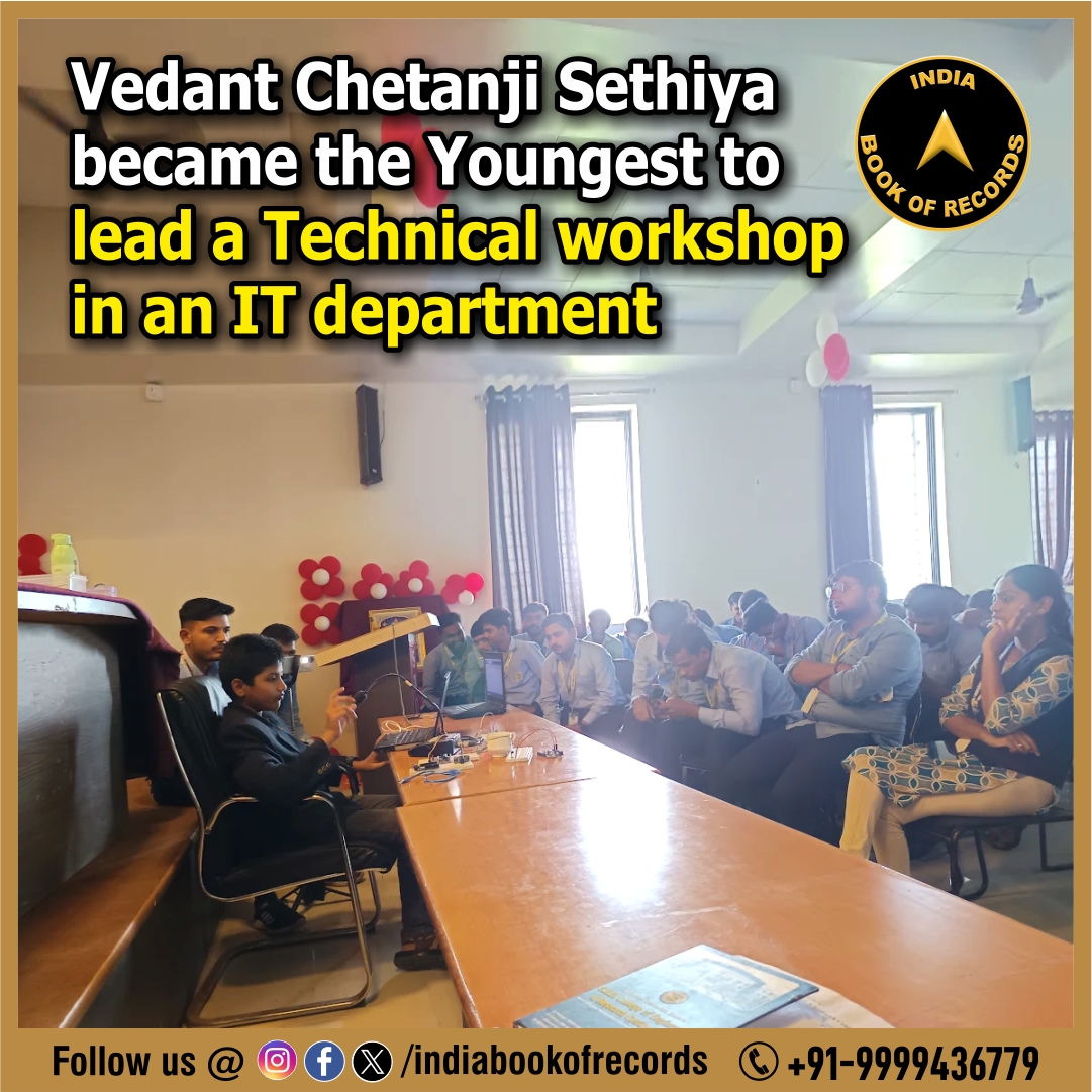 indiabookrecord's tweet photo. Uncommon Feats, Unforgettable Records

Youngest to lead a Technical workshop in an IT department

#IndiaBookofRecords #YoungestLead #TechnicalWorkshop #ITDeptartment #IBR https://t.co/xgda4Hxhp5