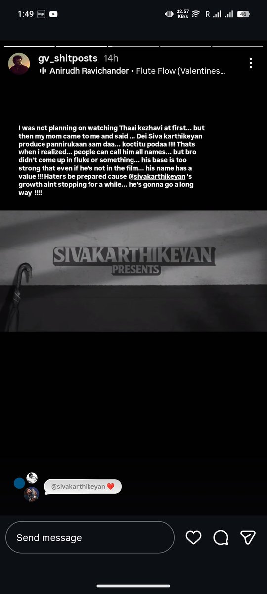 Saw this on Instagram <a href="/Siva_Kartikeyan/">Sivakarthikeyan</a> ❤️