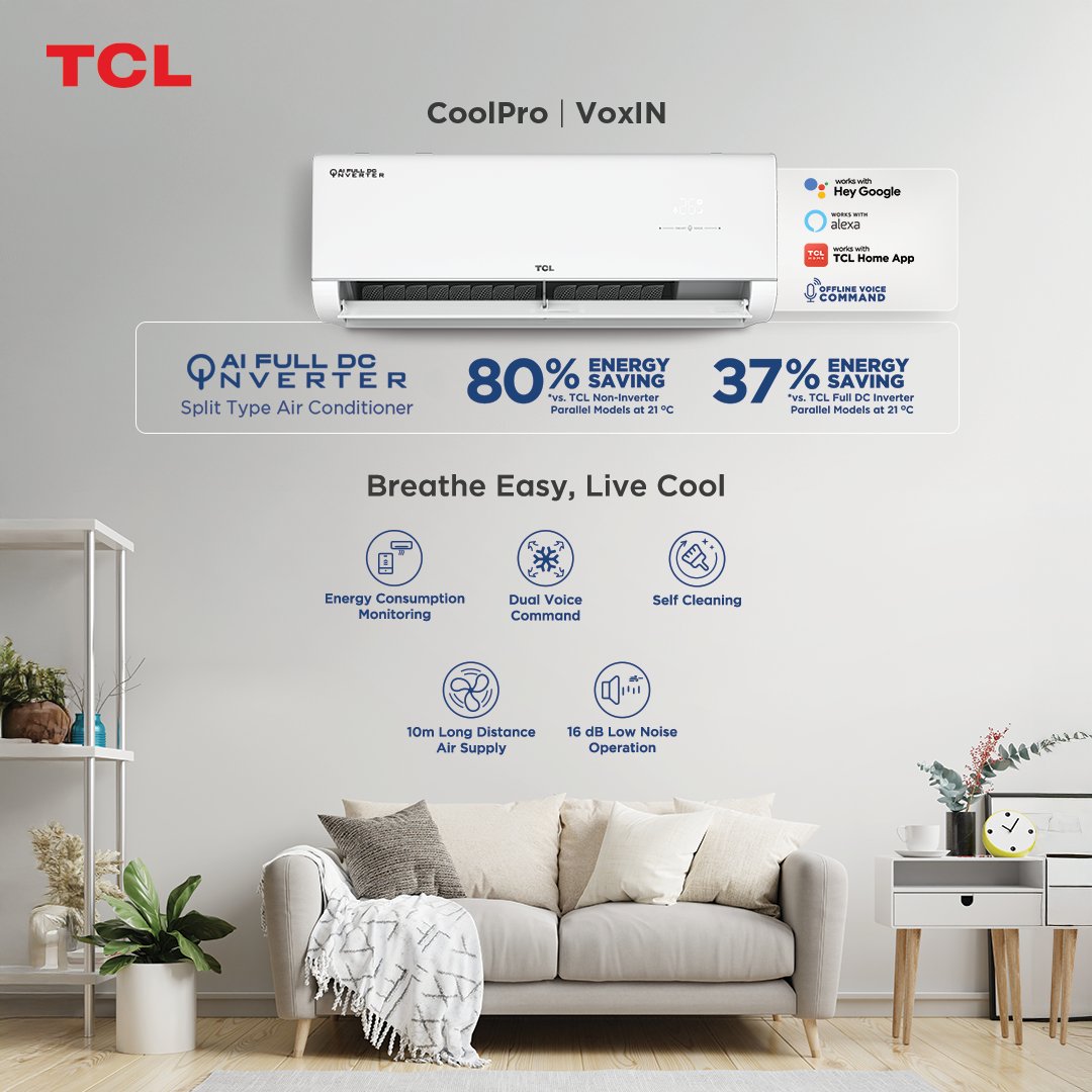 TCLPH's tweet photo. Summer is almost here… and it’s time to meet your cool essentials again. ❄️ TCL Split Type Air Conditioners , designed to keep you cool, comfortable, and energy-smart all season long.
#TCLCoolPro #TCLTAIEnergySavings #TCLSmartCoolingMoreSavings https://t.co/BrO1MPKy0I