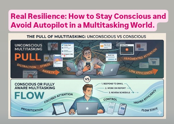 balancewriter's tweet photo. How to stay conscious and avoid autopilot in a multitasking world.

https://t.co/XCWJrFVmfN

#SelfAwareness #MentalHealthMatters #PersonalDevelopment https://t.co/SrbiAU0rV9
