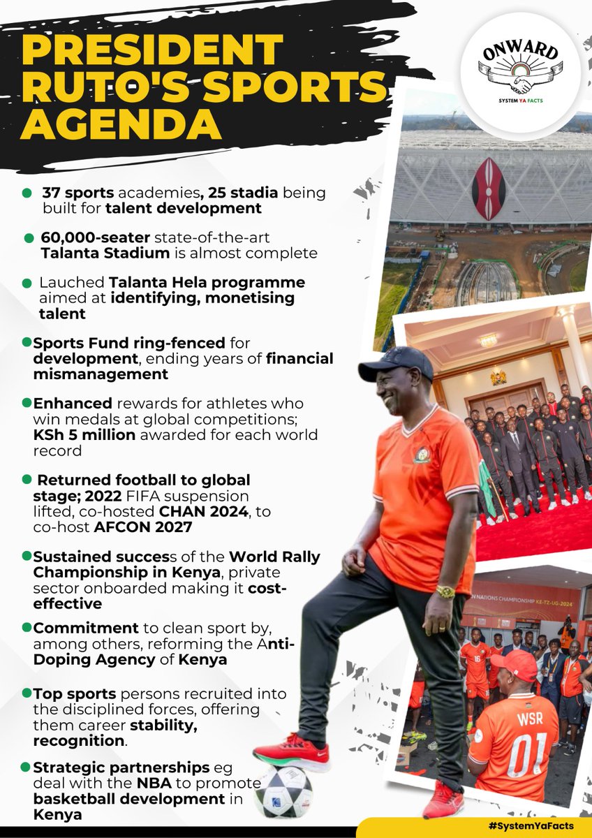 Integrating elite athletes into the disciplined forces offers them lifelong security, respect, and career paths—President Ruto's innovative way to honor and sustain our sporting heroes! #RutosSportsAgenda Bold Visionary Leadership