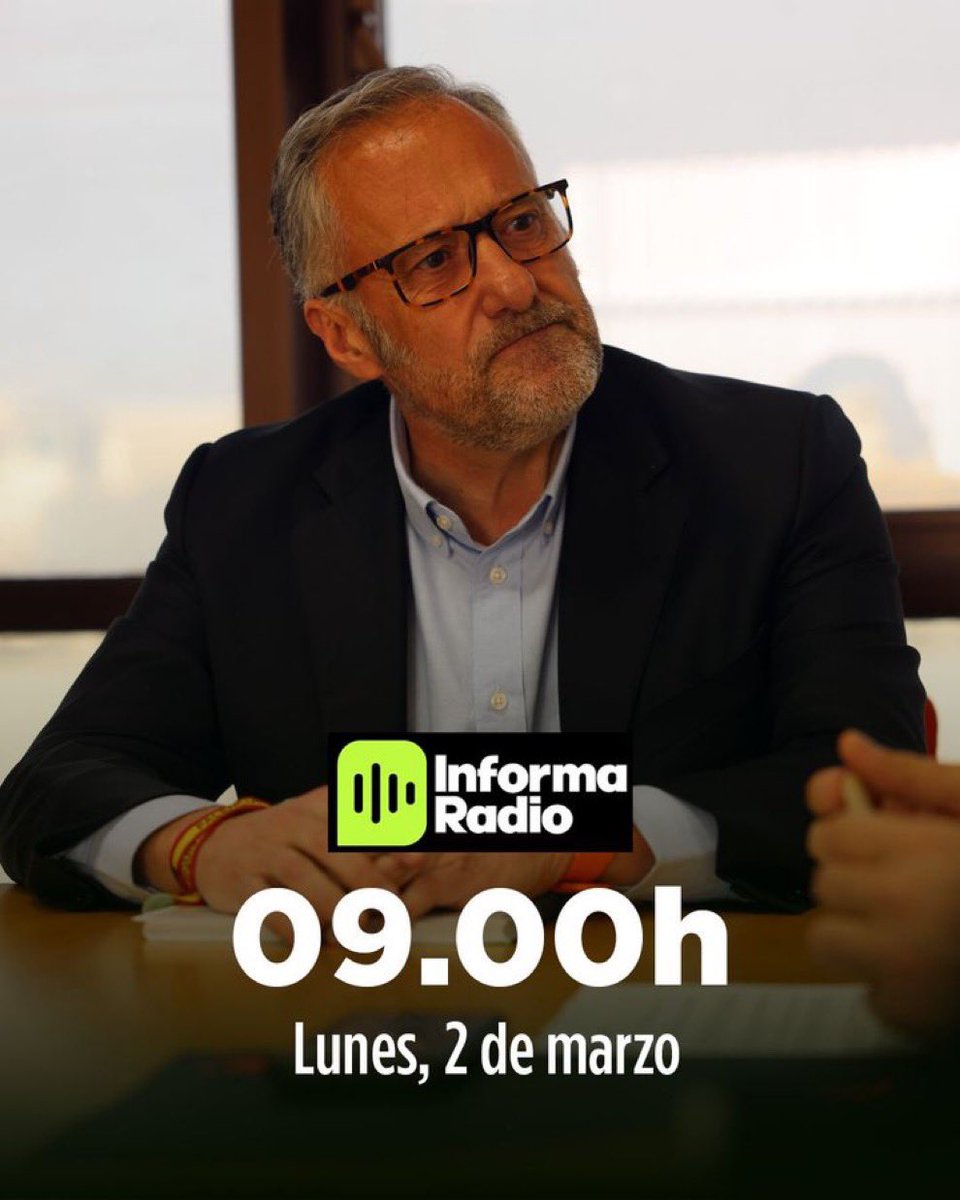 📻 No te pierdas en un ratito a <a href="/CarlosPollan/">Carlos Pollán Fernández</a> en <a href="/informaradio_/">Informa Radio</a> a las 9:00h.