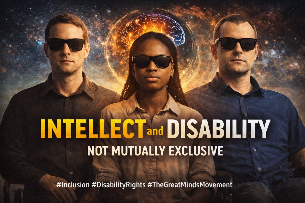 TGMindsMovement's tweet photo. Intellect is not measured by how fast a body moves, but by how deeply a mind understands the world.

History’s greatest advancements were born from people who sat still long enough to question everything — power, truth, identity, and what it means to be human.

Disability does not diminish thought.
It refines perspective.
It forces philosophy to become lived experience.

A civilized society is not one where everyone walks the same path, but one where every mind is allowed to shape the journey.

#TheGreatMindsMovement #DisabilityAndDignity #PhilosophyOfHumanity
#Inclusion