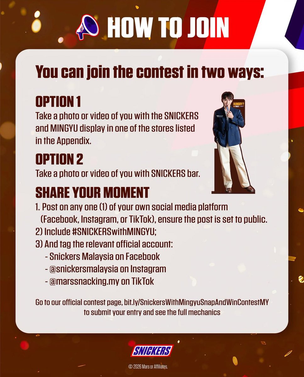 [EVENT] Snickers with #SEVENTEEN #MINGYU MYCarats, grab a chance to win ...