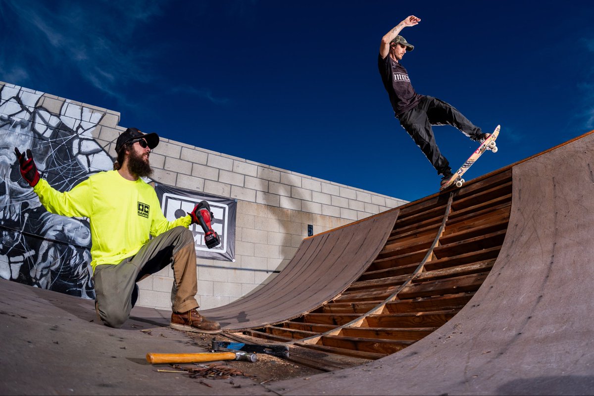 OcRamps's tweet photo. 8 YEARS we’ve had this mini ramp skate park!  So many memories on this setup with a million hours of skating, blood and sweat.  I wonder how many people -in total -have actually skated this course?!  We can’t wait to show you the NEW construction and course in the upcoming weeks! https://t.co/8FoOgvxRMK