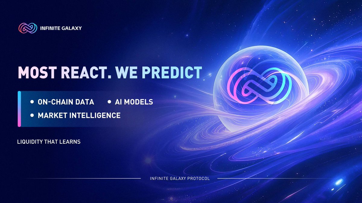 Galaxy_Protoco's tweet image. Most DeFi protocols react to markets.

Infinite Galaxy predicts them. 🔮

Our AI engine integrates:

📊 On-chain data
🧠 NLP sentiment analysis
📈 Time-series forecasting
🤖 LSTM + Transformer models

Liquidity shouldn’t guess.
Liquidity should learn.

#AOT #PredictiveLiquidity