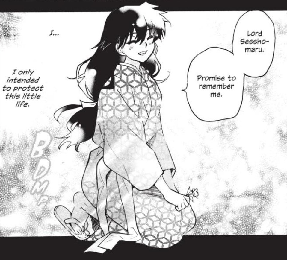 Even after everything she’s been through she still radiates incredible warmth and resilience. Her beauty is a pure reflection of her heart and the massive amount of love she holds for Sesshomaru and her daughters. A gentle queen, but fights to protect her family! 💜🌼✨