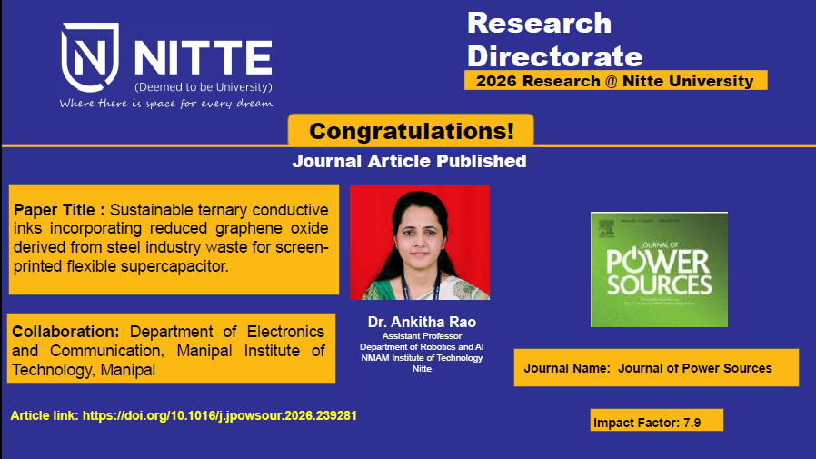 RnDNitteDu's tweet photo. Congratulations! https://t.co/cpkTkInW6D