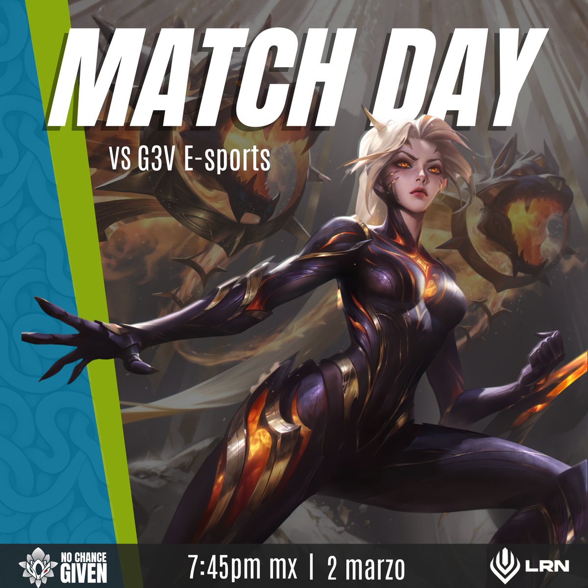 _NCGEsports's tweet photo. ¡LLEGÓ EL MOMENTO! 🔥
Hoy iniciamos nuestro camino en la #LRN y queremos que seas parte de esta historia desde el minuto 1.

Acompáñanos y descubre qué tenemos para ti: 
📍 https://t.co/SRcOPOD32p

¡Nos vemos en el stream! ⚔️

#LRN #Esports #GONCG #NCGEsports #LeagueOfLegends #lolesports